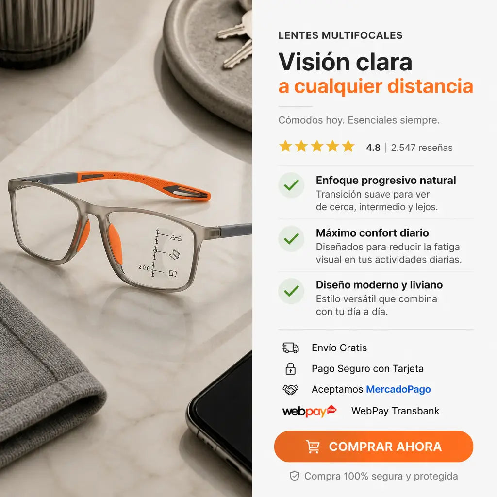 Gafas VisionSync™ 3-en-1: Fotocromáticos, Filtro Azul y Montura Flexible